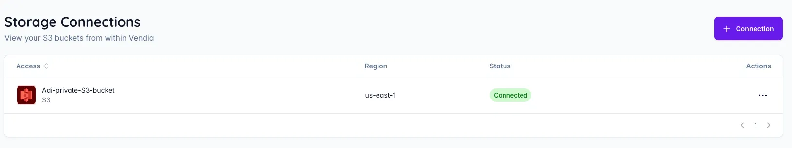 Connected Buckets Management Interface