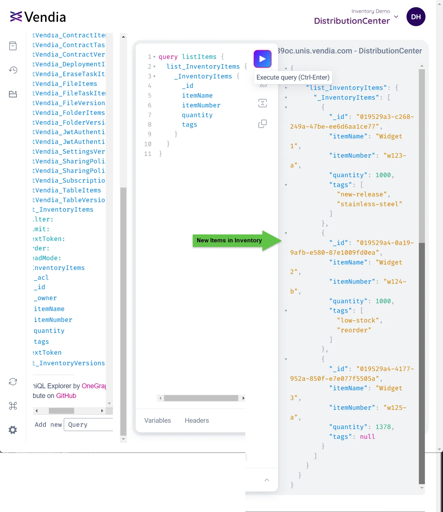 List Items After Adding Widgets