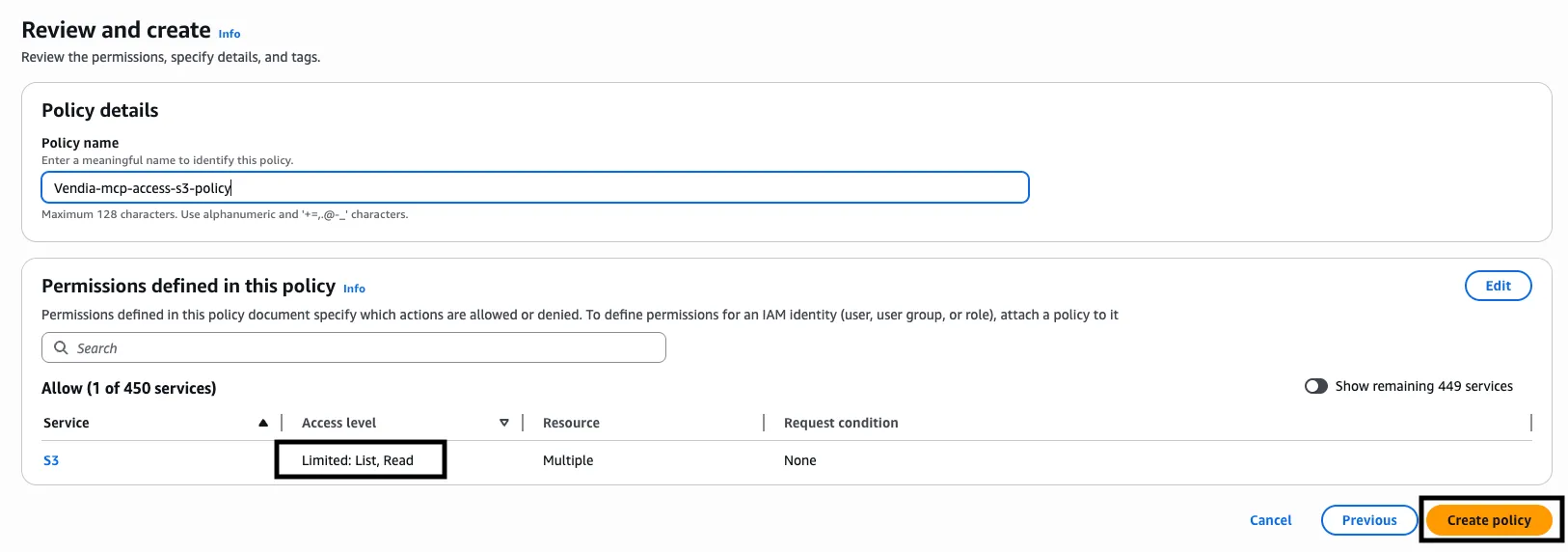 Review JSON Permissions Interface