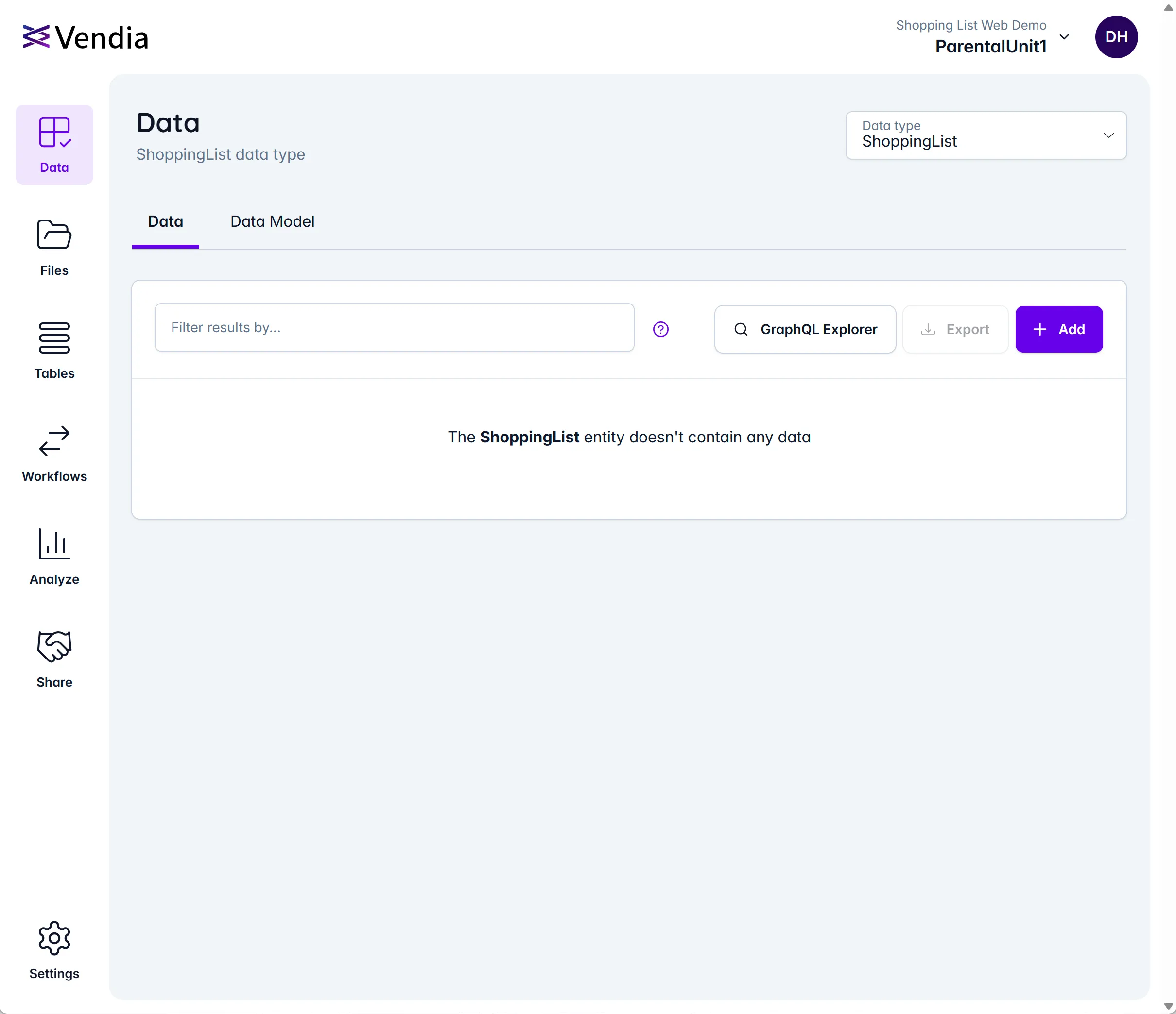 Uni Data View